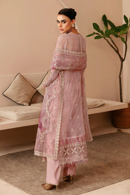 Pink Organza Gown Suit | Ramsha E-206 – View 2