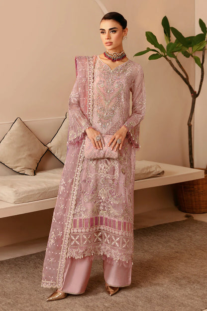 Pink Organza Gown Suit | Ramsha E-206 – View 4